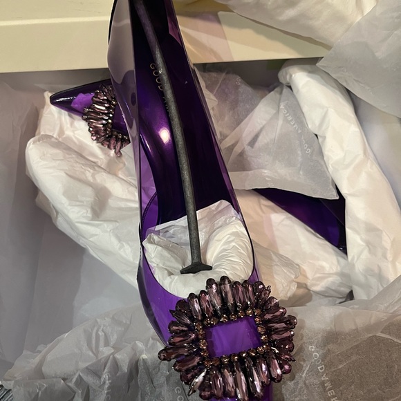Good American Purple Pumps Size 7.5 - Picture 6 of 10